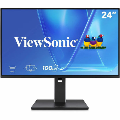 Main Image for ViewSonic VG2452 24 Inch 1080p Monitor, IPS Display with 100Hz for Smooth Home and Office Productivity, Full Ergonomic Adjustability, 5-Port USB Hub, 65W USB-C, HDMI, and DisplayPort Inputs