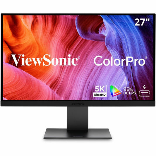 Main Image for ViewSonic VP2788-5K 27 Inch 5K Mac-Ready Monitor with 100% sRGB, 99% DCI-P3, Pantone Validated, Advanced Ergonomics, Thunderbolt 4, USB Hub, HDMI, and DP for Home and Office