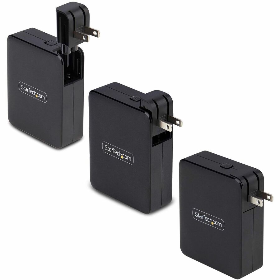 Alternate-Image5 Image for StarTech.com 140W USB-C Wall Charger, 3x USB-C/1x USB-A, PD 3.1 Portable GaN Power Adapter for MacBook Pro/Max/Dell XPS/Inspiron/Precision