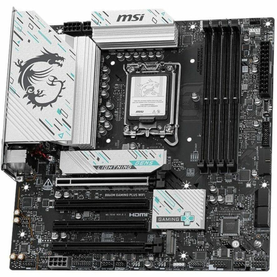 Alternate-Image2 Image for MSI B860M GAMING PLUS WIFI Gaming Desktop Motherboard - Intel B860 Chipset - Socket LGA-1851 - Micro ATX