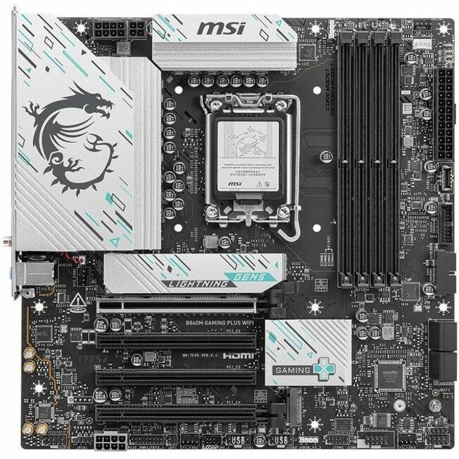 Main Image for MSI B860M GAMING PLUS WIFI Gaming Desktop Motherboard - Intel B860 Chipset - Socket LGA-1851 - Micro ATX