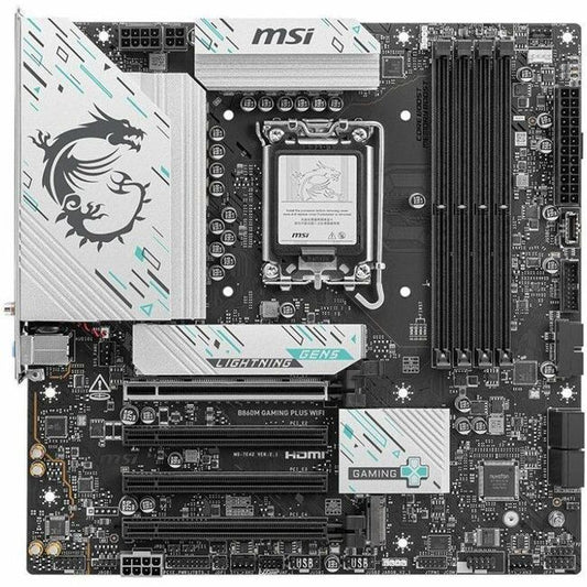 Main Image for MSI B860M GAMING PLUS WIFI Gaming Desktop Motherboard - Intel B860 Chipset - Socket LGA-1851 - Micro ATX
