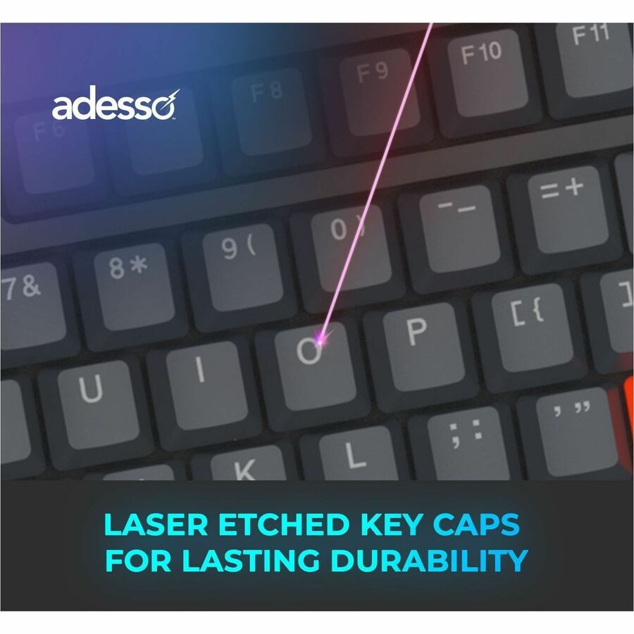 Alternate-Image7 Image for Adesso Easy Touch 1500 Ergonomic Mechanical Keyboard with Cherry MX Red Switch