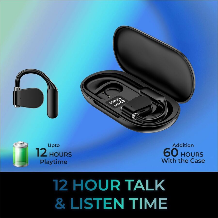 Alternate-Image4 Image for Adesso Xtream T4 Open-Ear Bluetooth Earbuds with Charging Case
