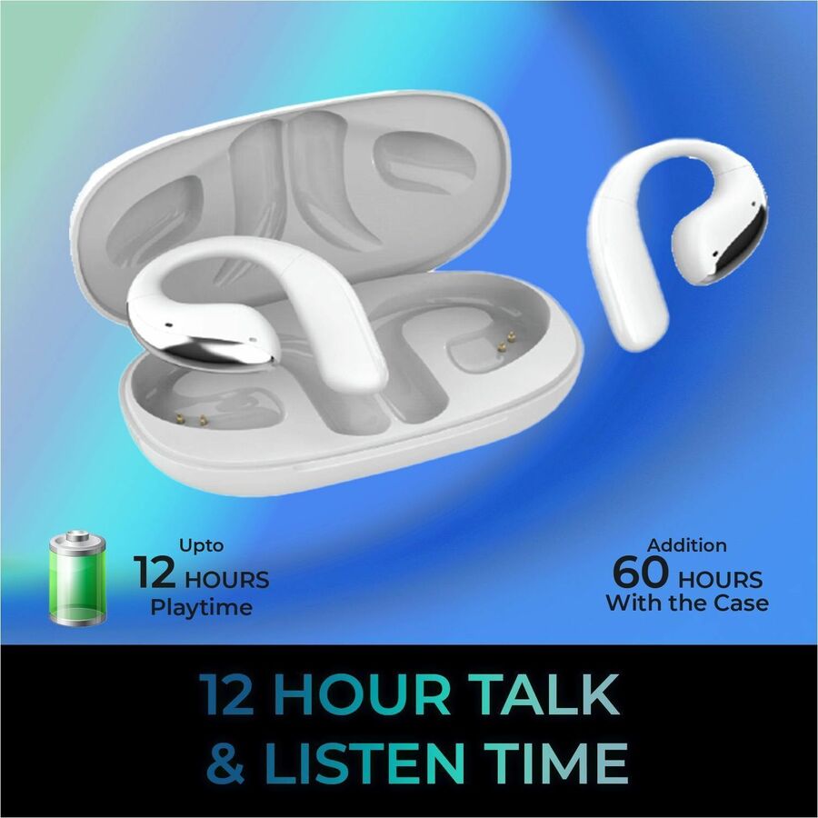 Alternate-Image3 Image for Adesso XTREAM T6 Open-Ear Bluetooth Earbuds with Touch Screen Charging Case