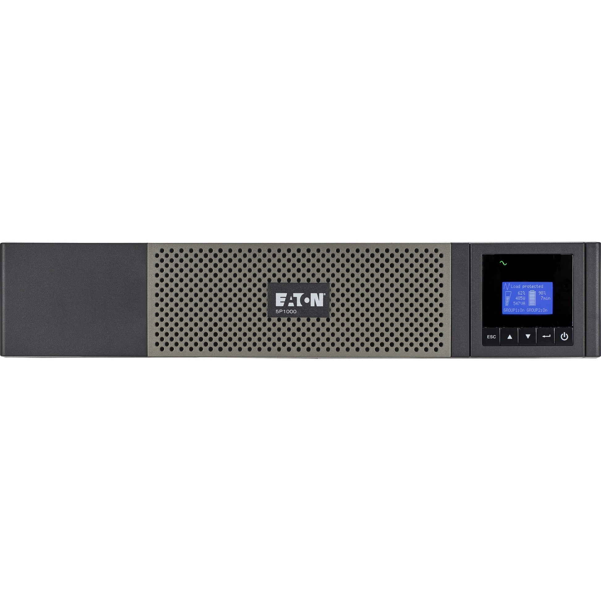 Main Image for Eaton 5P 1000VA 770W 120V Line-Interactive UPS, 5-15P, 10x 5-15R Outlets, 16-Inch Depth, True Sine Wave, Cybersecure Network Card Option, 2U