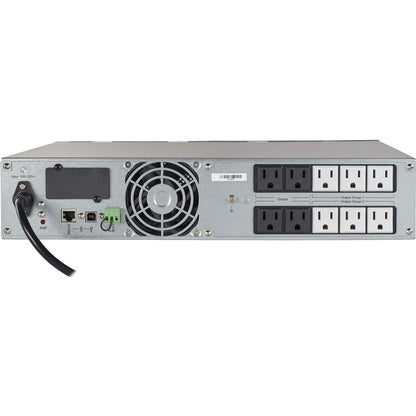 Rear Image for Eaton 5P 1000VA 770W 120V Line-Interactive UPS, 5-15P, 10x 5-15R Outlets, 16-Inch Depth, True Sine Wave, Cybersecure Network Card Option, 2U