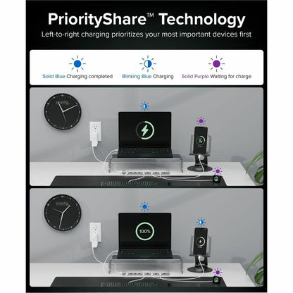 Alternate-Image2 Image for Plugable 10 Port USB C Charging Station, Up to 100W Charger for Multiple Devices with Priority Charging