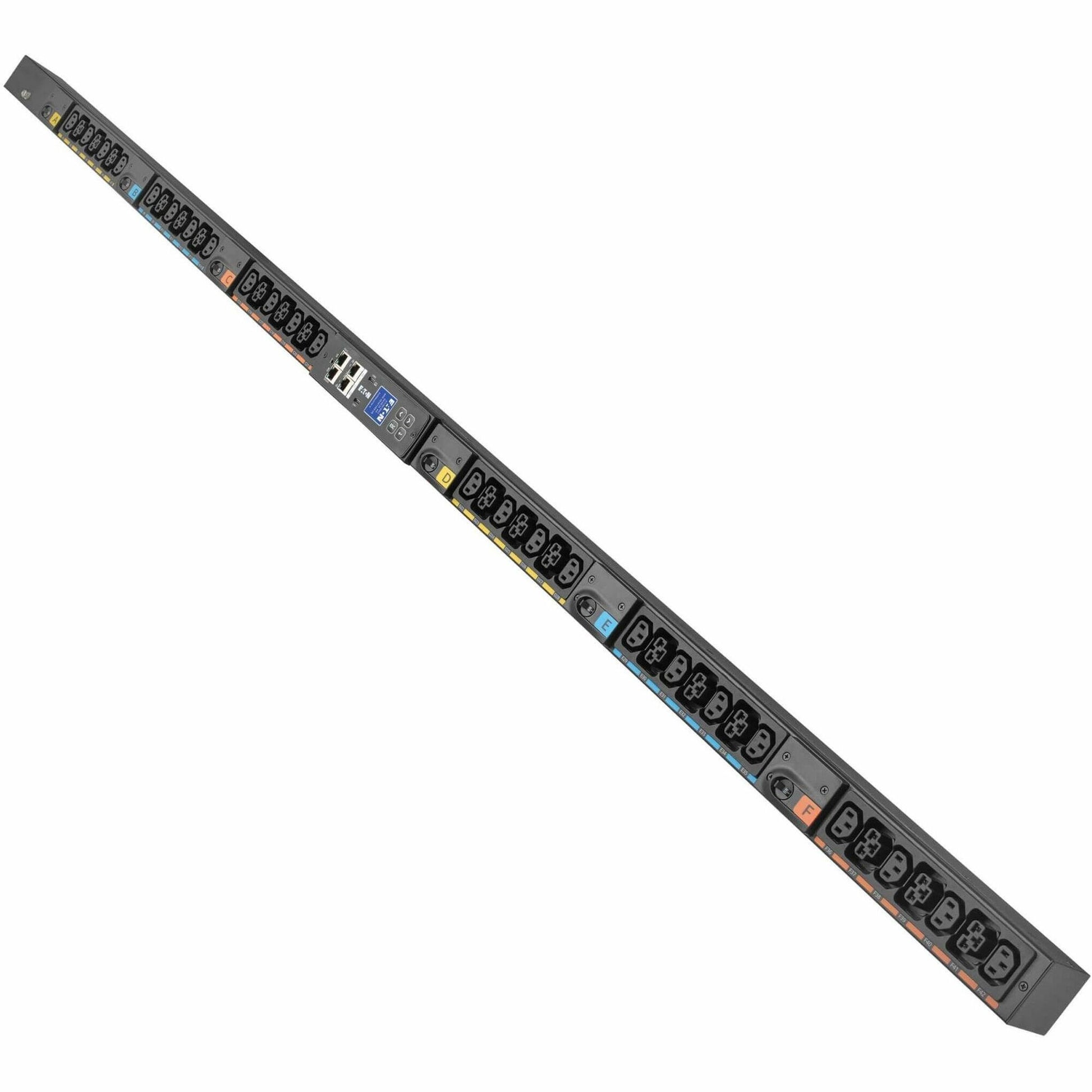 Main Image for Eaton Universal-Input Managed PDU G4, 208V and 415/240V, 42 Outlets, Input Cable Sold Separately, End-Entry Input, 72-Inch 0U Vertical