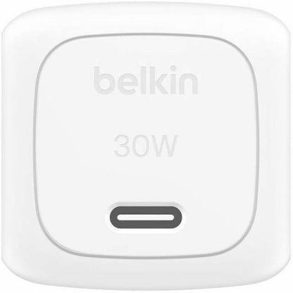 Alternate-Image3 Image for Belkin 30W Portable USB-C Wall Charger - 1xUSB-C (30W) - Fast Charge - Power Adapter w/ USB-C to USB-C Cable - White
