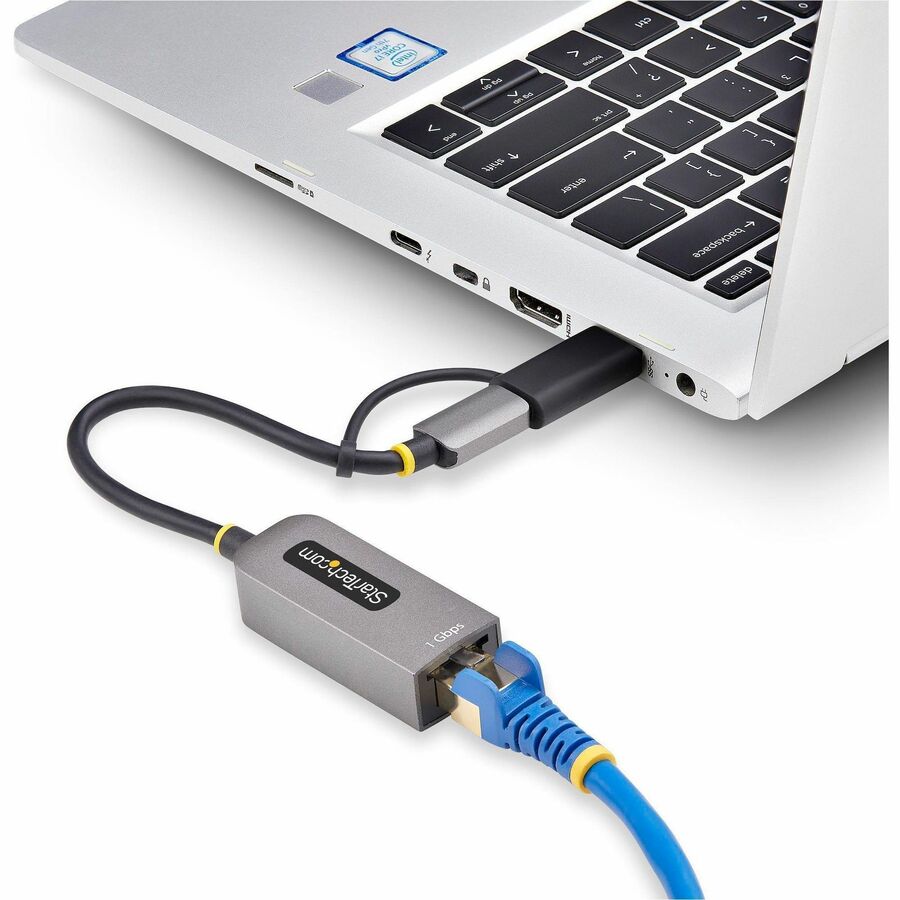Alternate-Image6 Image for StarTech.com USB-C to to Ethernet Adapter with USB-A Dongle, 10/100/1000Mbps, USB 3.0 to Gigabit Network Adapter, Windows/macOS/Linux