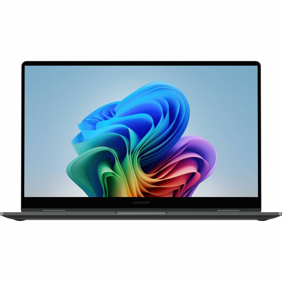 Front Image for Samsung Galaxy Book5 360 NP754QHA-KA2US 15.6" Touchscreen Convertible Copilot+ PC 2 in 1 Notebook - Full HD - 60 Hz - Intel Core Ultra 7 256V - Intel Evo Platform - 16 GB - 512 GB SSD - Gray