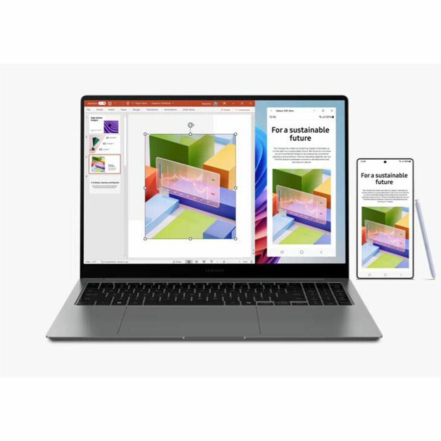 Alternate-Image8 Image for Samsung Galaxy Book5 Pro NP964XHA-KG1US 16" Touchscreen Copilot+ PC Notebook - 3K - 120 Hz - Intel Core Ultra 7 256V - Intel Evo Platform - 16 GB - 512 GB SSD - Gray