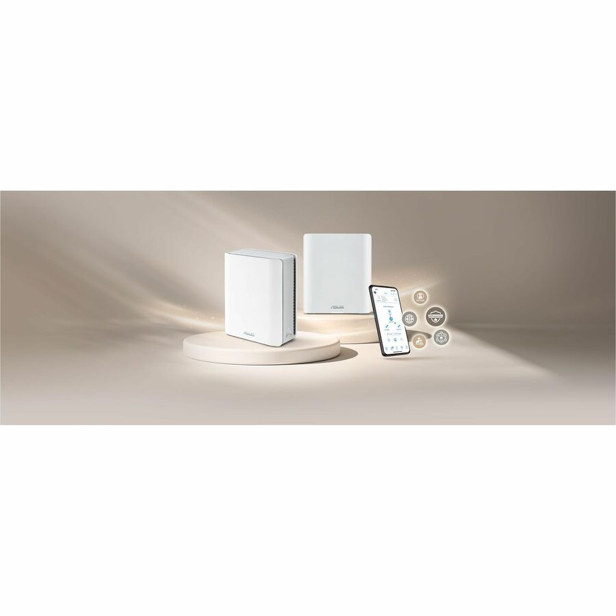 Alternate-Image1 Image for Asus ZenWiFi BT6 BT6(W-1-PK) Wi-Fi 7 IEEE 802.11 a/b/g/n/ac/ax/be Ethernet Wireless Router