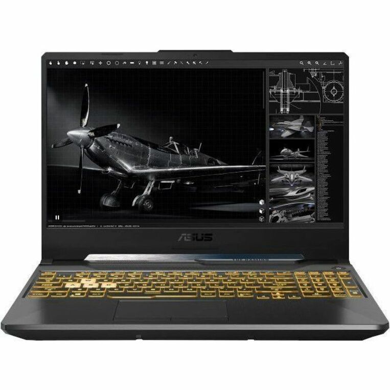 Front Image for TUF Gaming A15 FA506 FA506NC-DS53 15.6" Gaming Notebook - Full HD - 144 Hz - AMD Ryzen 5 7535HS - 16 GB - 512 GB SSD - Graphite Black