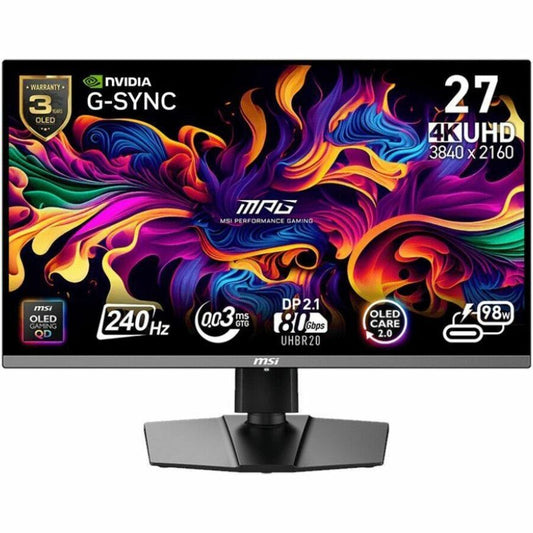 Main Image for MSI MPG 322URX QD-OLED UHD 240Hz 27 inch Gaming Monitor