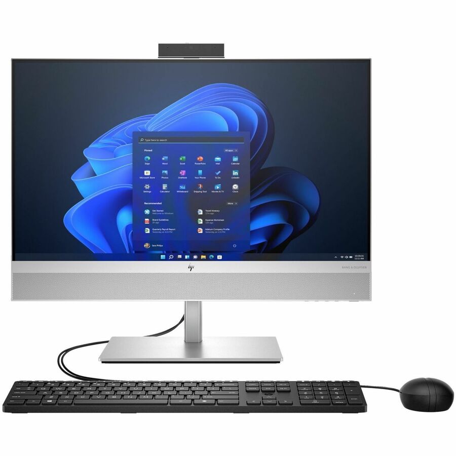 Front Image for HP EliteOne 840 G9 All-in-One Computer - Intel Core i5 14th Gen i5-14500 - vPro Technology - 16 GB - 512 GB SSD - 23.8" Full HD Touchscreen - Desktop - Silver - Refurbished