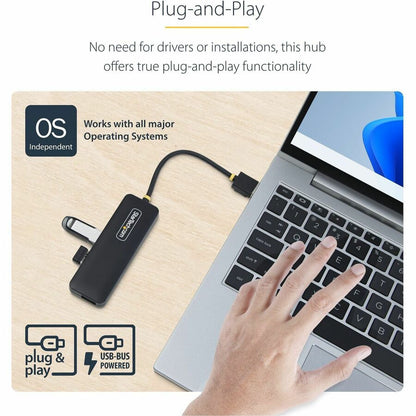 Alternate-Image3 Image for StarTech.com StarTech.com 4-Port USB-A Hub, 5Gbps, Bus Powered, Small Travel Mini USB Hub, Multi-Port USB 3.0 Splitter, Portable USB Hub