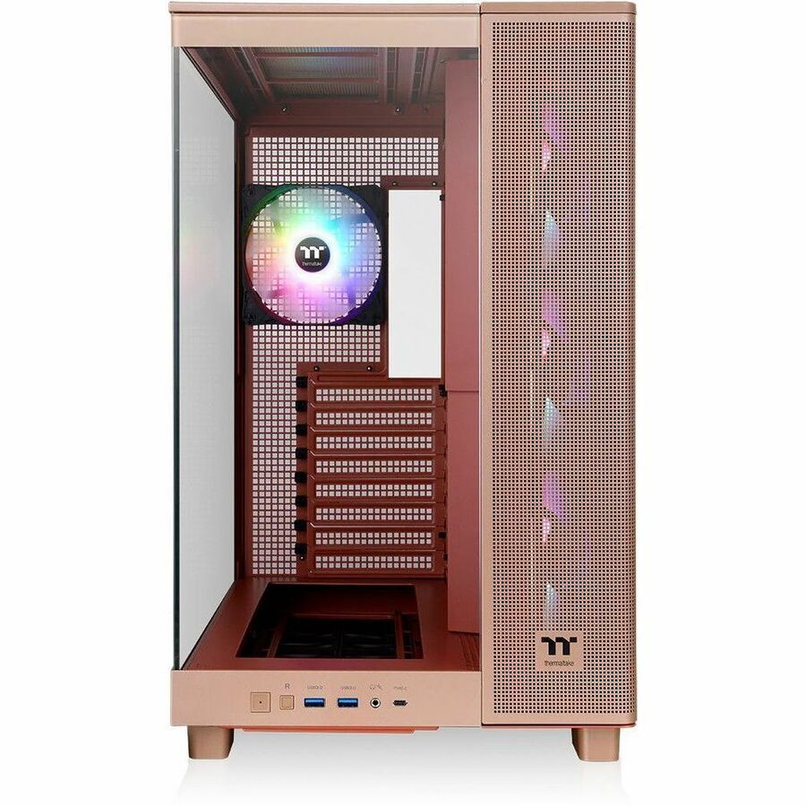 Front Image for Thermaltake View 380 XL TG ARGB Gravel Sand Mid Tower Chassis
