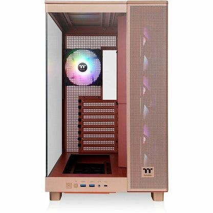 Front Image for Thermaltake View 380 XL TG ARGB Gravel Sand Mid Tower Chassis