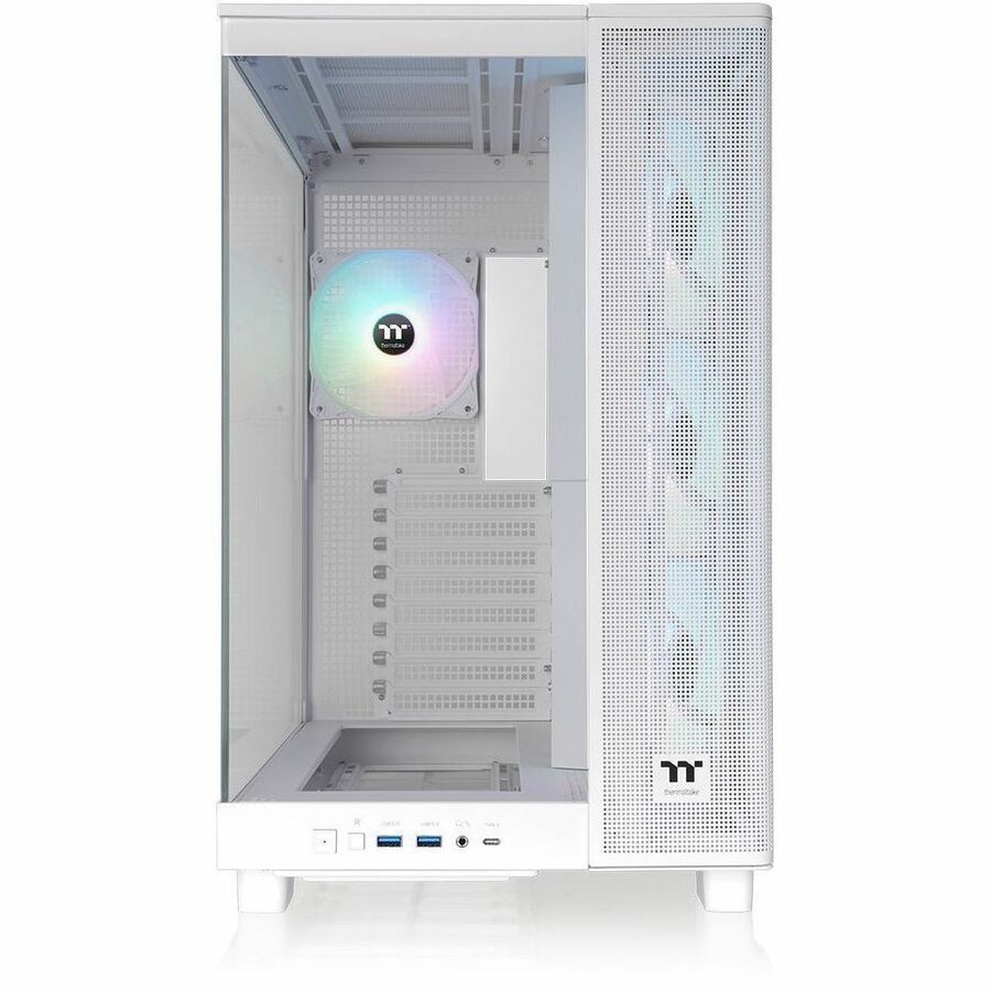 Front Image for Thermaltake View 380 XL TG ARGB Snow Mid Tower Chassis