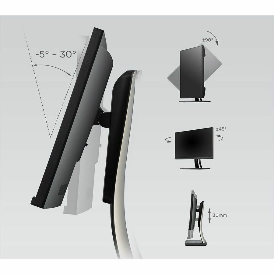 Alternate-Image5 Image for ViewSonic VP2456A 24 Inch 1080p IPS Monitor with Advanced Ergonomics, ColorPro 100% sRGB Rec 709, Pantone Validated, 14-bit 3D LUT, 120Hz, USB, HDMI, DisplayPort, 90W USB C for Home and Office