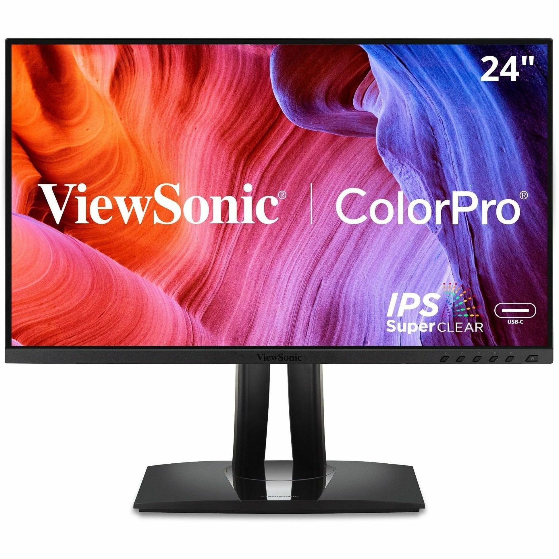 Main Image for ViewSonic VP2456A 24 Inch 1080p IPS Monitor with Advanced Ergonomics, ColorPro 100% sRGB Rec 709, Pantone Validated, 14-bit 3D LUT, 120Hz, USB, HDMI, DisplayPort, 90W USB C for Home and Office