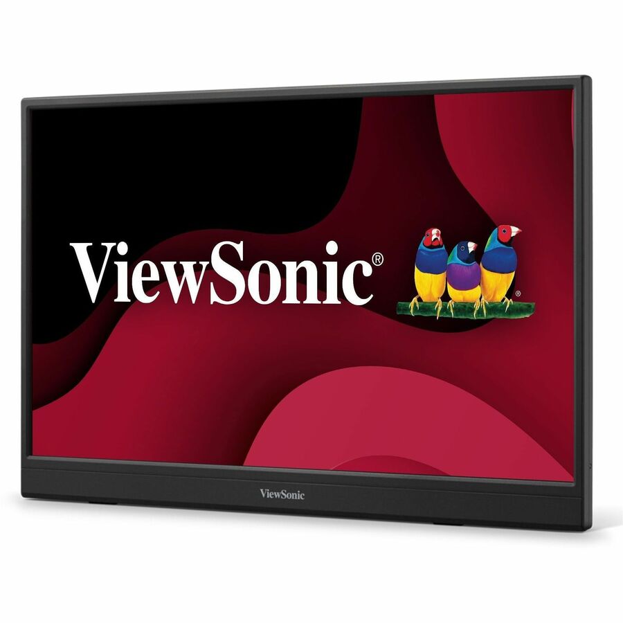 Left Image for ViewSonic VA1653 16 Inch 1080p FHD IPS Portable Monitor with Eye Care, Built-in Stand, USB C, Mini HDMI, and Protective Case External Second Screen For Laptops, PC, Mac, and Gaming Consoles
