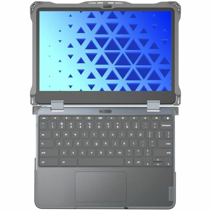 Alternate-Image7 Image for MAXCases Extreme Shell-F2 Slide Chromebook Case for Lenovo 500e G4S (300e/500e G3) Chromebook 2:1 11.6" (Grey/Clear)