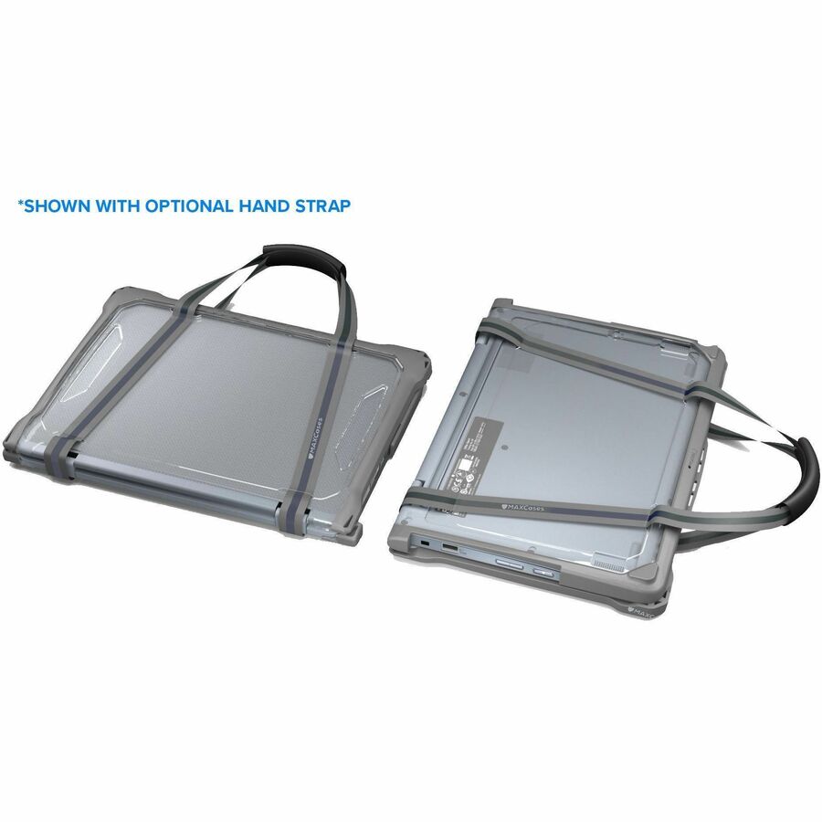 Alternate-Image4 Image for MAXCases Extreme Shell-F2 Slide Chromebook Case for Lenovo 500e G4S (300e/500e G3) Chromebook 2:1 11.6" (Grey/Clear)