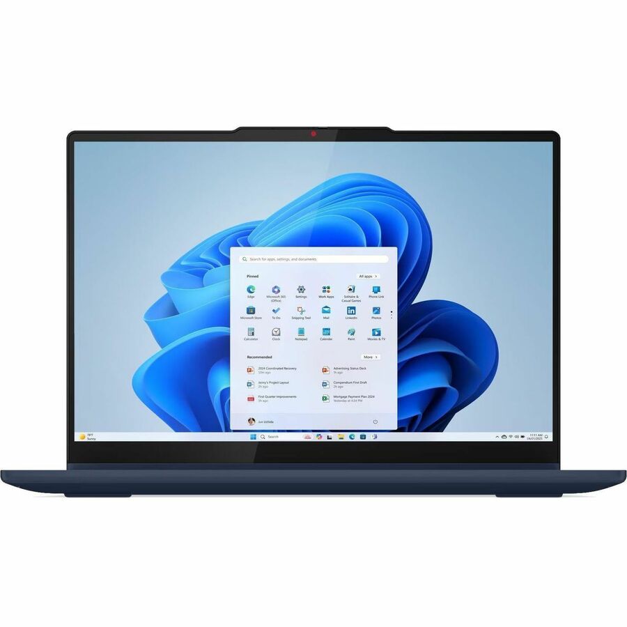Front Image for Lenovo IdeaPad 5 14AKP10 83KT001WUS 14" Touchscreen Convertible Copilot+ PC 2 in 1 Notebook - WUXGA - 60 Hz - AMD Ryzen AI 5 340 - 16 GB - 1 TB SSD - English Keyboard - Cosmic Blue