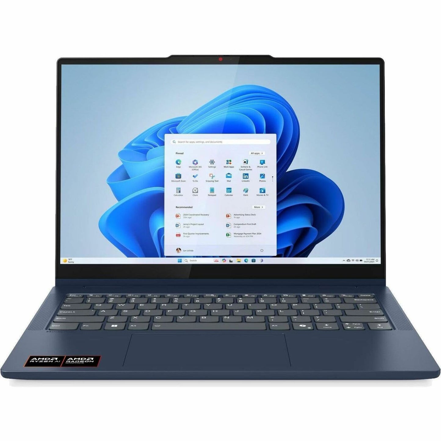 Main Image for Lenovo IdeaPad 5 14AKP10 83KT001WUS 14" Touchscreen Convertible Copilot+ PC 2 in 1 Notebook - WUXGA - 60 Hz - AMD Ryzen AI 5 340 - 16 GB - 1 TB SSD - English Keyboard - Cosmic Blue