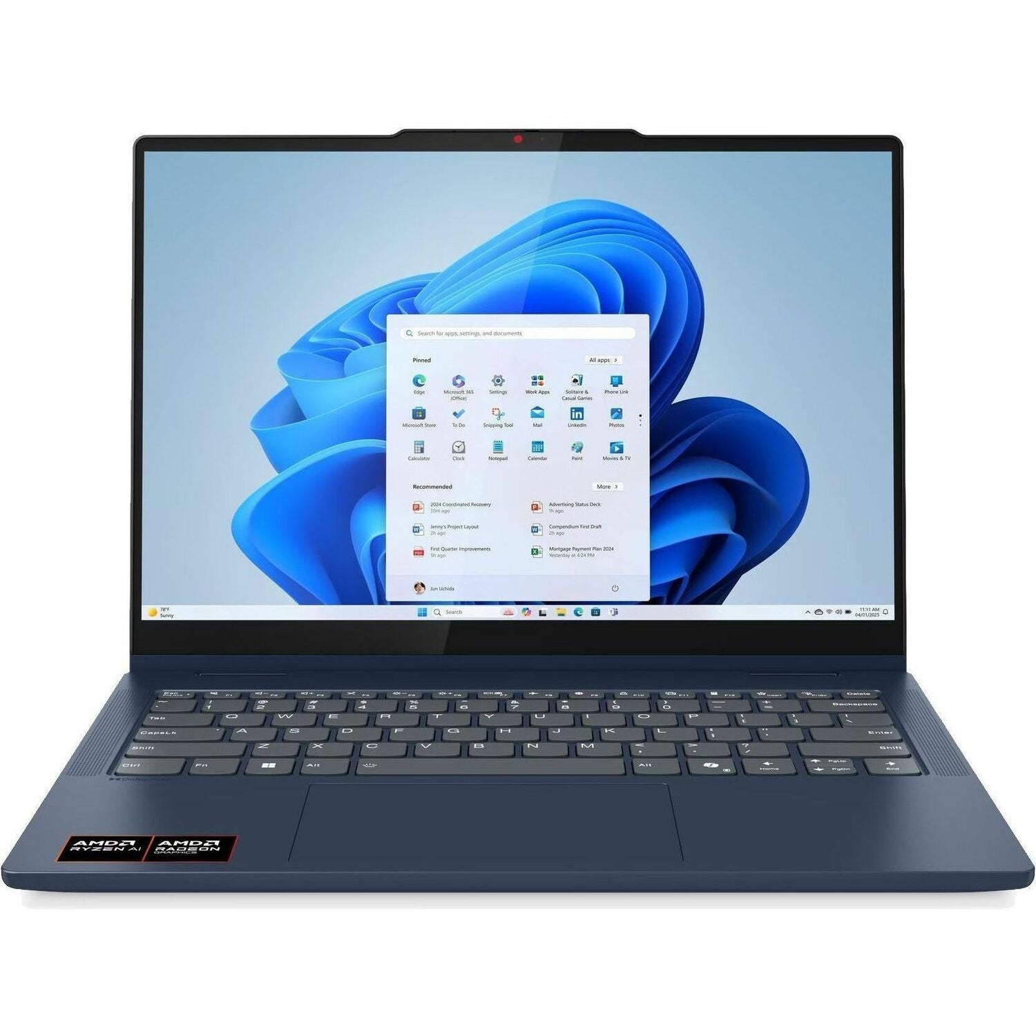 Main Image for Lenovo IdeaPad 5 14AKP10 83KT001WUS 14" Touchscreen Convertible Copilot+ PC 2 in 1 Notebook - WUXGA - 60 Hz - AMD Ryzen AI 5 340 - 16 GB - 1 TB SSD - English Keyboard - Cosmic Blue