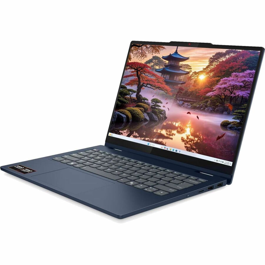 Left Image for Lenovo IdeaPad 5 14AKP10 83KT001WUS 14" Touchscreen Convertible Copilot+ PC 2 in 1 Notebook - WUXGA - 60 Hz - AMD Ryzen AI 5 340 - 16 GB - 1 TB SSD - English Keyboard - Cosmic Blue