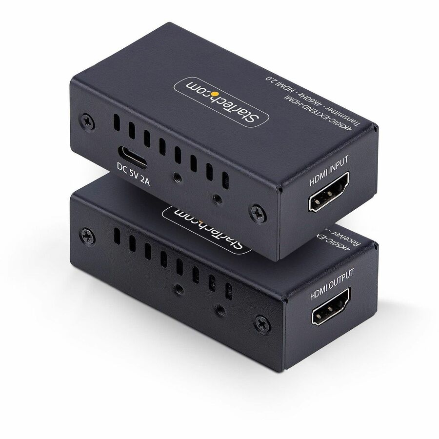 Alternate-Image1 Image for StarTech.com HDMI Extender Over CAT5e/CAT6, 4K 60Hz, Up to 200ft (60m), Transmitter and Receiver Kit, Power Over Cable