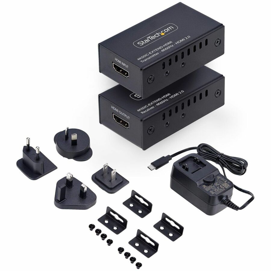 Alternate-Image8 Image for StarTech.com HDMI Extender Over CAT5e/CAT6, 4K 60Hz, Up to 200ft (60m), Transmitter and Receiver Kit, Power Over Cable