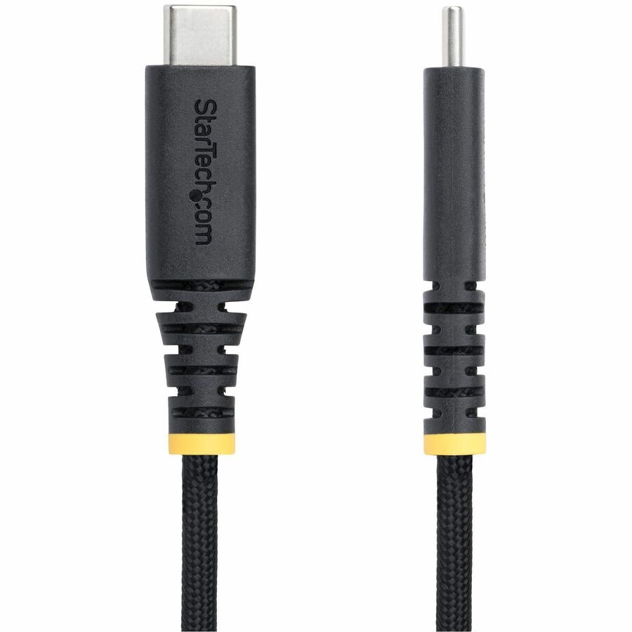 Alternate-Image2 Image for StarTech.com 6ft (1.8m) USB-C Charging Cable, 240W PD EPR, Dual-Layer Silicone/Braided Jacket, Rugged USB 2.0 Laptop Charge Cord, USB-IF
