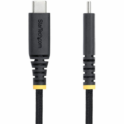 Alternate-Image2 Image for StarTech.com 6ft (1.8m) USB-C Charging Cable, 240W PD EPR, Dual-Layer Silicone/Braided Jacket, Rugged USB 2.0 Laptop Charge Cord, USB-IF