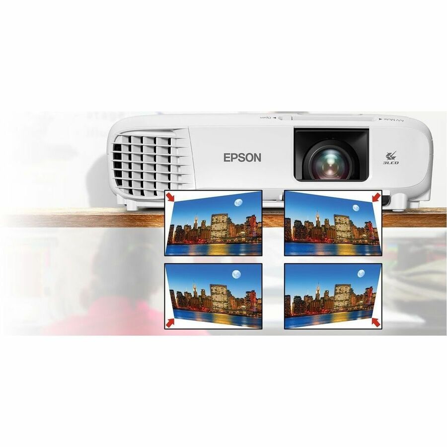 Alternate-Image3 Image for Epson PowerLite E24 3LCD Projector - 16:10 - Ceiling Mountable - White