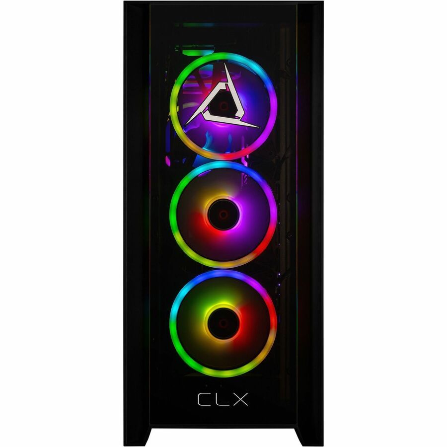Front Image for CLX SET Gaming Desktop Computer - Intel Core i9 14th Gen i9-14900KF - 32 GB - 2 TB SSD - Mid-tower - Black