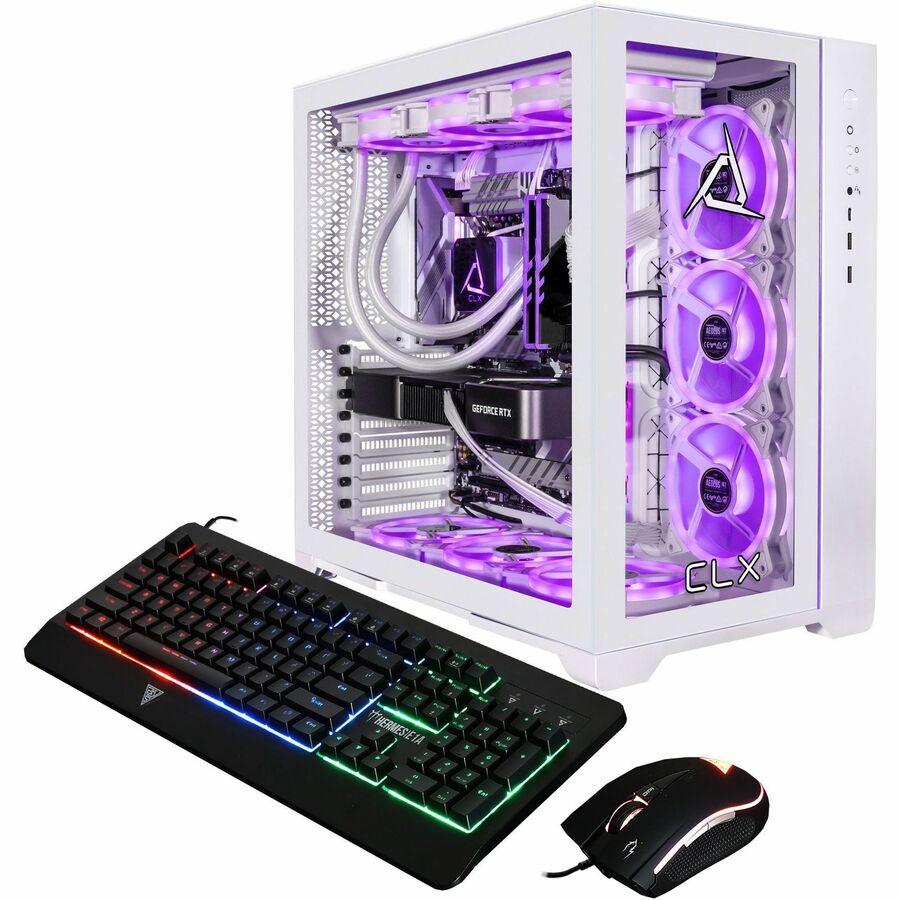Alternate-Image2 Image for CLX SET Gaming Desktop Computer - AMD Ryzen 7 7800X3D - 64 GB - 6 TB HDD - 2 TB SSD - Mid-tower - White
