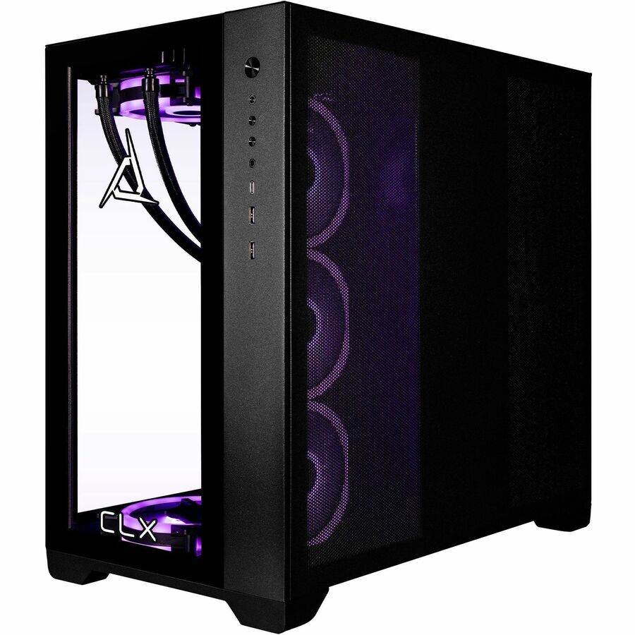 Left Image for CLX SET Gaming Desktop Computer - Intel Core i9 14th Gen i9-14900KF - 64 GB - 6 TB HDD - 2 TB SSD - Mid-tower - Black