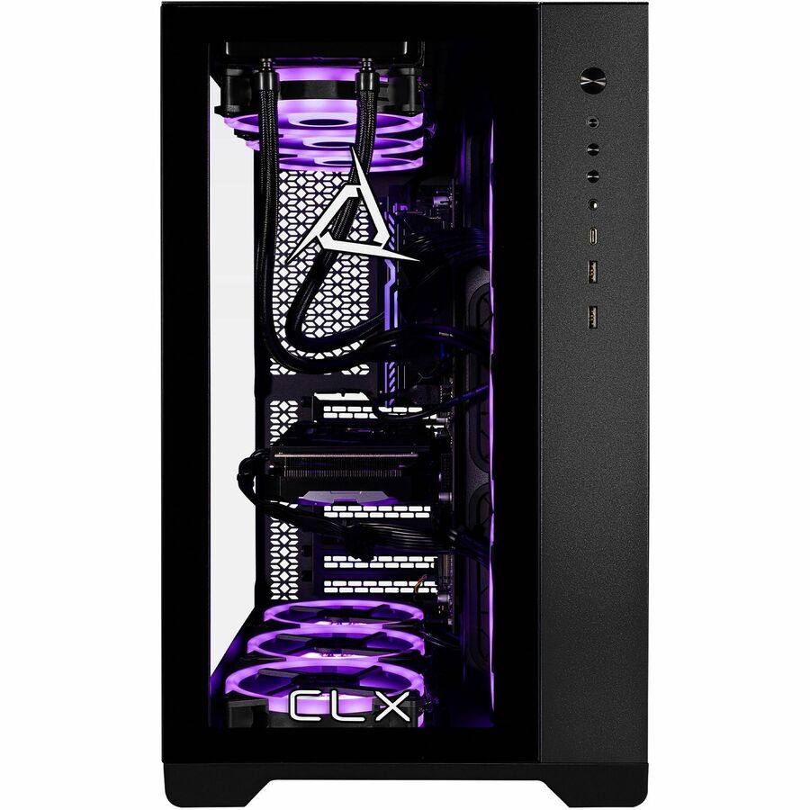 Front Image for CLX SET Gaming Desktop Computer - Intel Core i9 14th Gen i9-14900KF - 64 GB - 6 TB HDD - 2 TB SSD - Mid-tower - Black