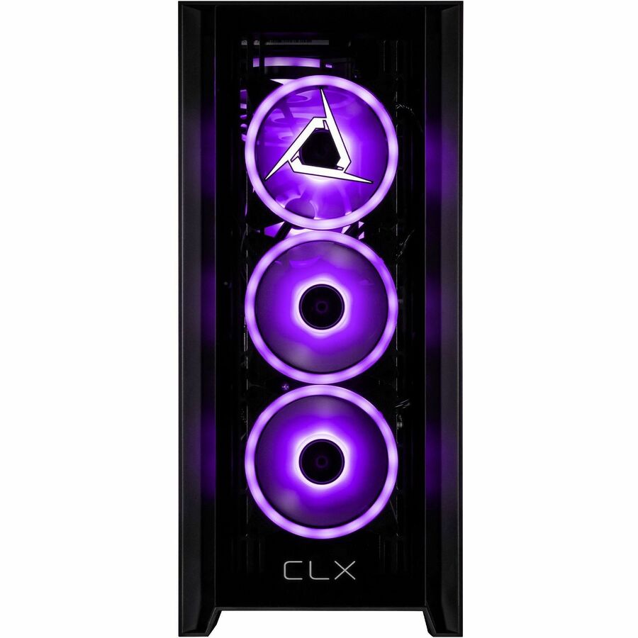 Front Image for CLX SET Gaming Desktop Computer - Intel Core i7 14th Gen i7-14700KF - 32 GB - 2 TB SSD - Mid-tower - Black