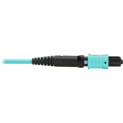 Alternate-Image3 Image for Eaton Tripp Lite Series 40/100/400G Multimode 50/125 OM3 Fiber Optic Cable (8F MPO/MPO-PC F/F), Type-A Polarity, OFNP, Aqua, 30 m (98.4 ft.)