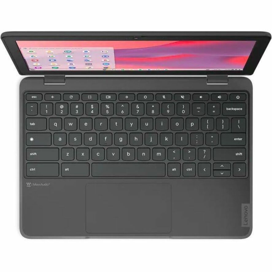 Alternate-Image2 Image for Lenovo 100e Chromebook Gen 4 82W0001FUS 11.6" Chromebook - HD - 60 Hz - Octa-core (ARM Cortex A76 + Cortex A55) - 8 GB - 64 GB Flash Memory - English Keyboard - Graphite Gray