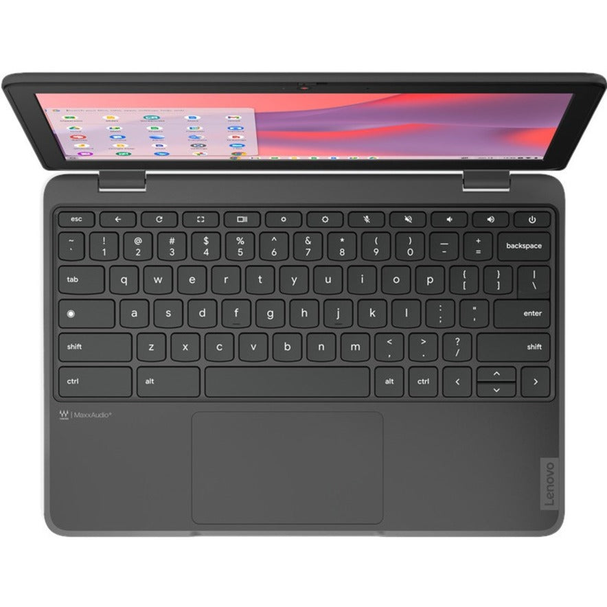 Alternate-Image1 Image for Lenovo 100e Chromebook Gen 4 100e 82W0001EUS 11.6" Chromebook - HD - 60 Hz - Octa-core (MediaTek Cortex A76 + Cortex A55) - 4 GB - 32 GB Flash Memory - English Keyboard - Graphite Gray
