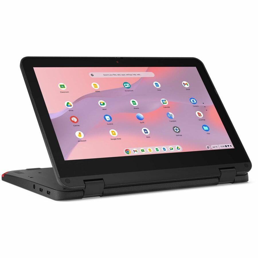 Alternate-Image2 Image for Lenovo 500e Chromebook Gen 4s 83N80001US 11.6" Touchscreen Convertible 2 in 1 Chromebook - HD - 60 Hz - Intel N-Series N250 - 8 GB - 64 GB Flash Memory - English Keyboard - Gray