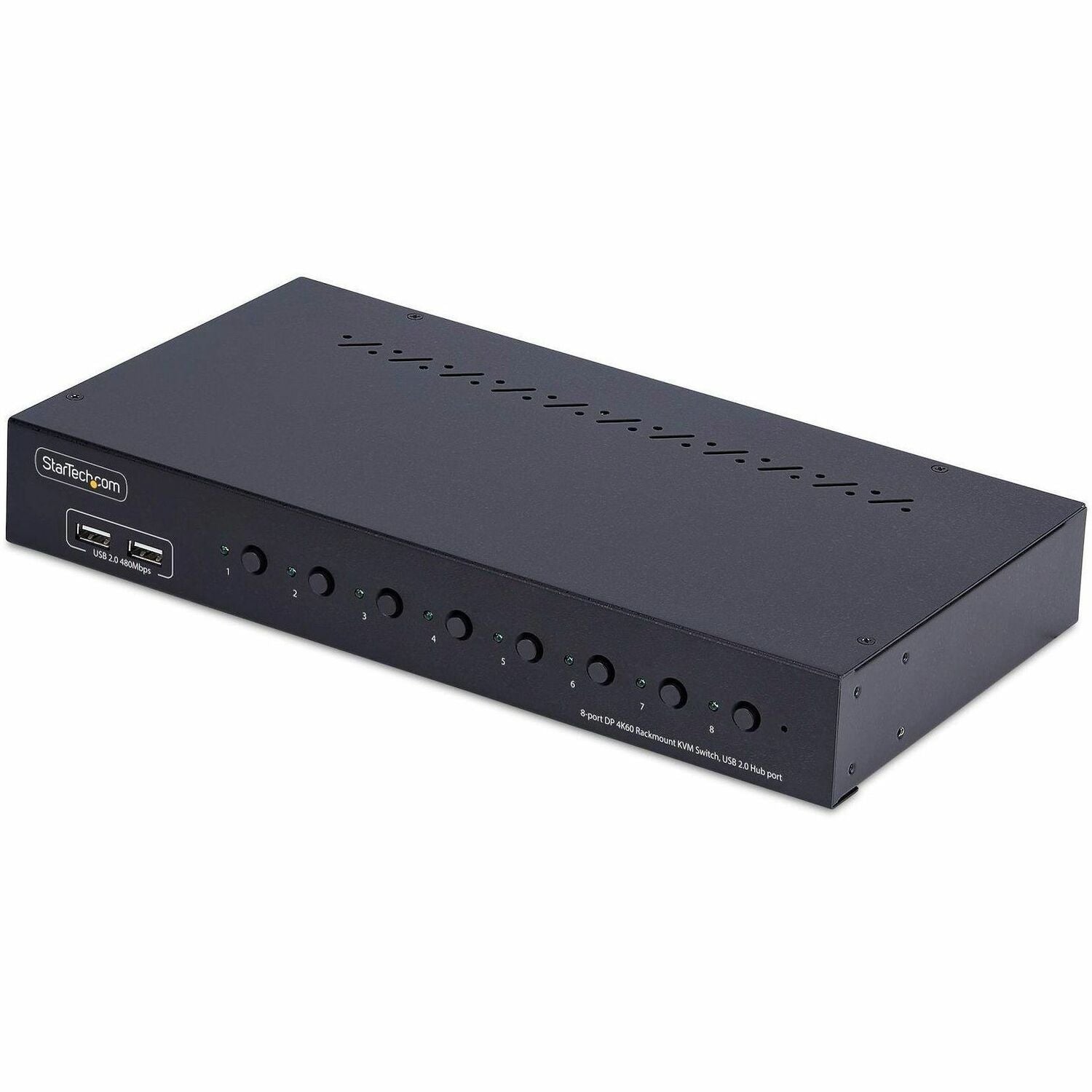 Main Image for StarTech 8-Port DisplayPort KVM Switch with 1U Rack Mount Kit, 4K 60Hz DP 1.2, Push-Button & Hotkey Switching, TAA Compliant