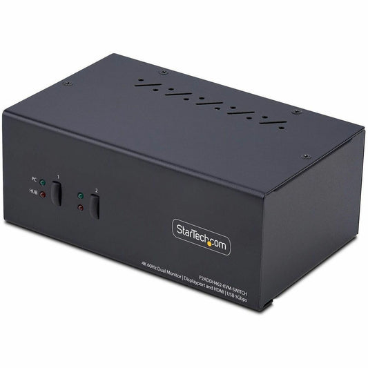 Main Image for StarTech 2-Port Dual-Monitor DisplayPort and HDMI KVM Switch, 4K 60Hz, 2-Port USB 5Gbps Hub, 2x USB HID Ports, Hotkeys, TAA Compliant